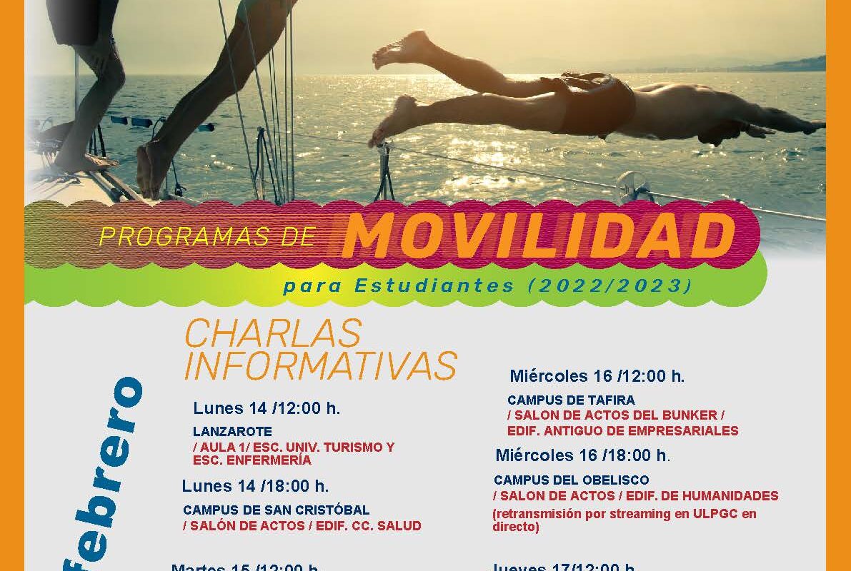 Cartel del programa de Movilidad para Estudiantes 2022/2023